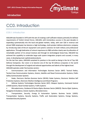 ASELSAN 2015 CDP Report - ASELSAN